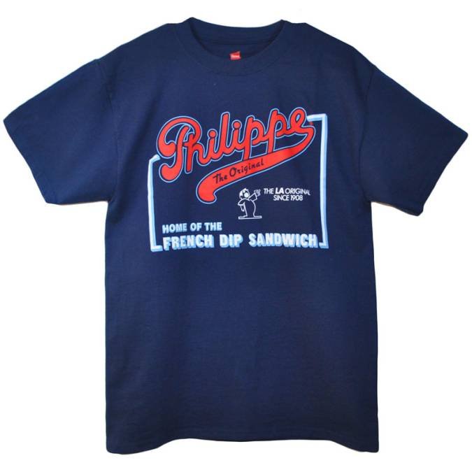 Philippe’s Blue T-Shirt with Red Logo - Philippe The Original