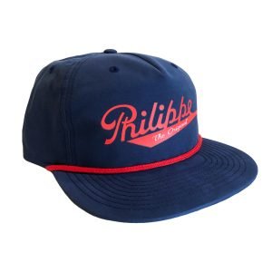 Philippe’s Navy Blue Hat with Red Logo