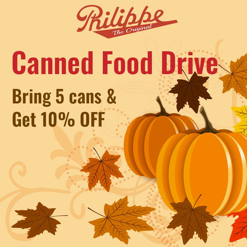 Philippe's Canned Food Drive Underway