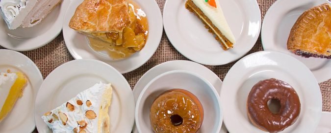 Delicious desserts, including pies, cake, bake apples at more at Philippe the Original