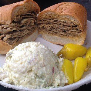 French Dip with Potato Salad 