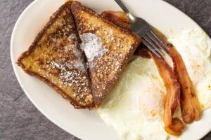 Breakfast French Toast and Eggs